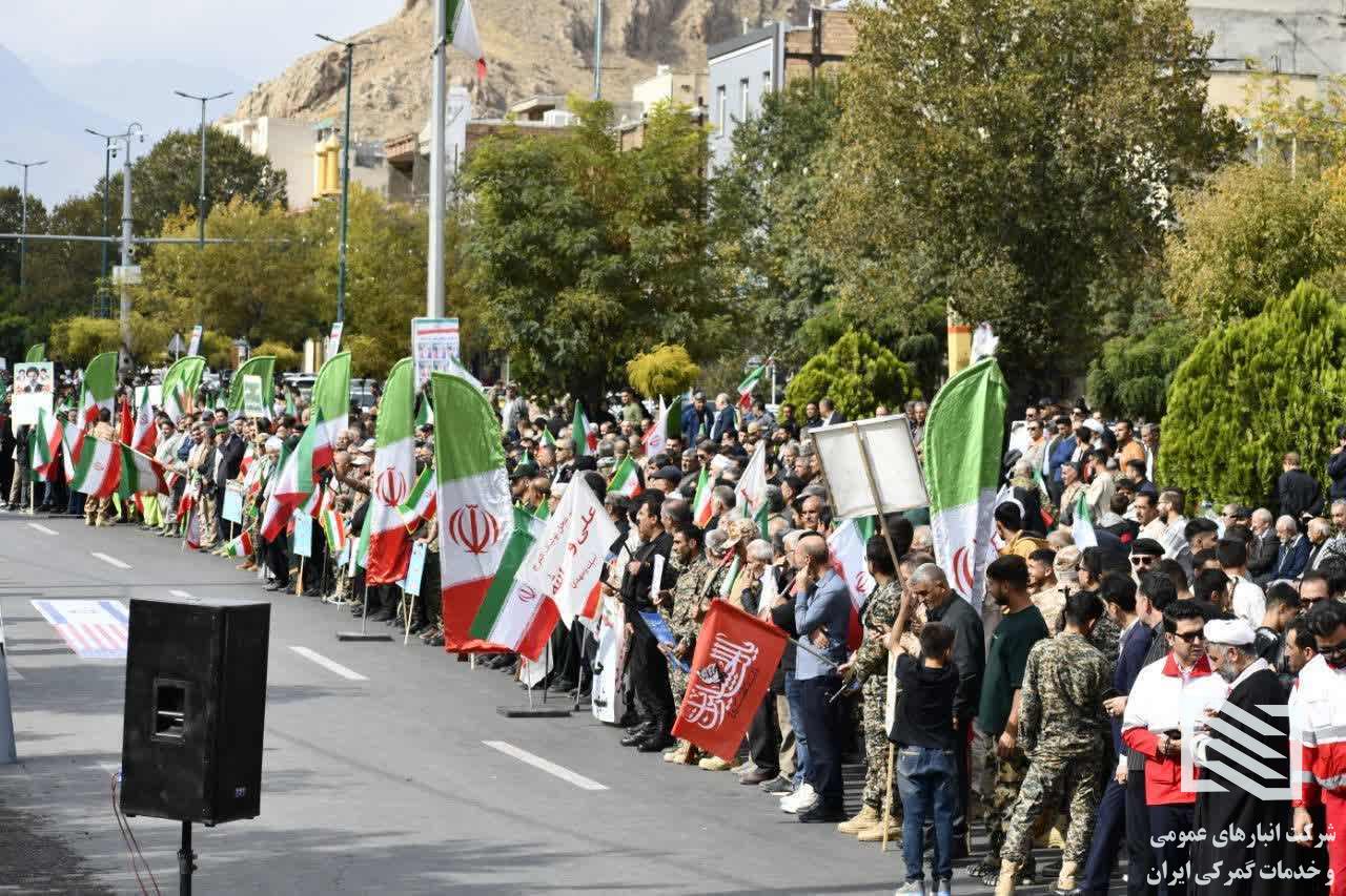 حضور جمعی از پرسنل شرکت انبارهای عمومی و خدمات گمرکی بازرگان در همایش بزرگ جان فدایان شهرستان ماکو 2